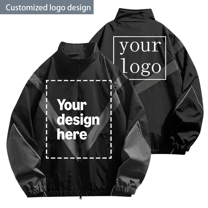 Outdoor Sport Logo - Мужская куртка-бомбер на молнии с воротником-стойкой,