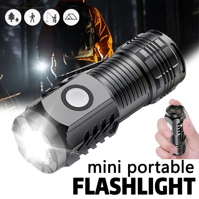 Outdoor Spotlight - Мини-фонарик с 3 светодиодами и клипсой