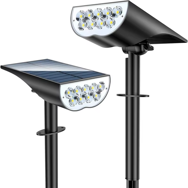 Outdoor Spotlight - 9-светодиодные солнечные садовые прожекторы, теплый белый