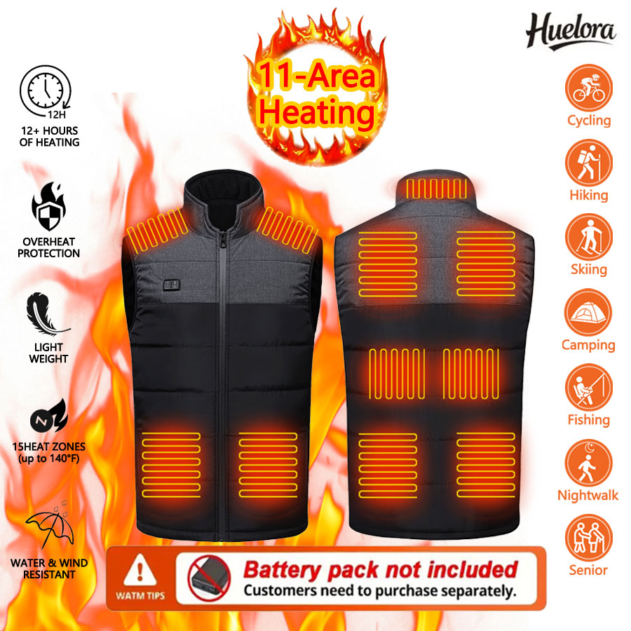 Outdoor Sport Coat - 11-зонный жилет с подогревом и воротником-стойкой,